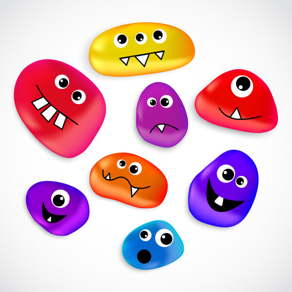 Набор симпатичных векторных монстров
.