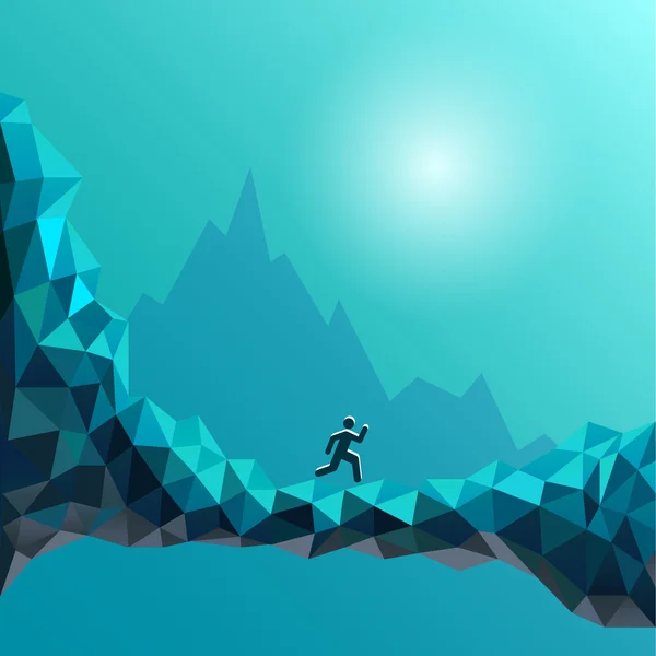 Ilustración Vectorial Signo Hombre Corriendo — Vector de stock