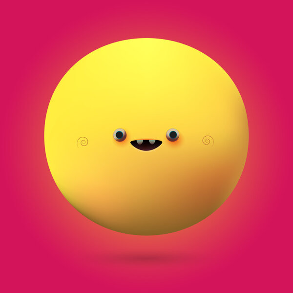 Vector illustration of a cute face.