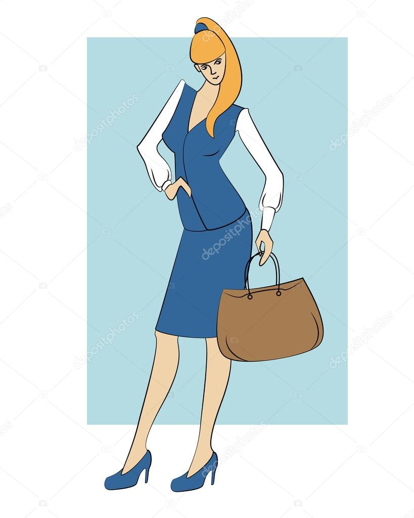 Vector illustration of a businesswoman.