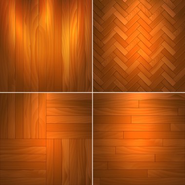 Set of wooden textures.Vector illustration. clipart