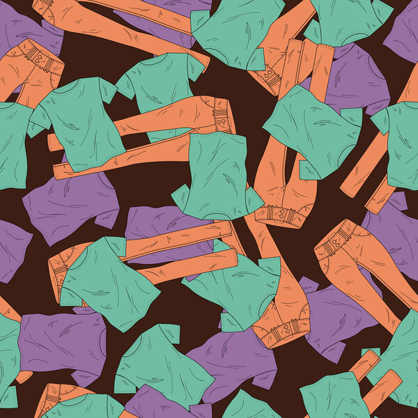 Векторный фон с брюками и рубашками
.