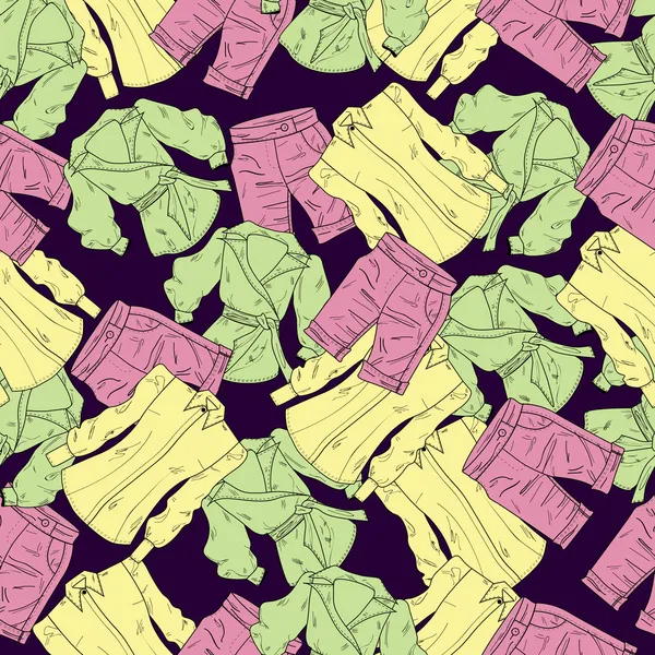 şort ve gömlek ile vektör arka plan.