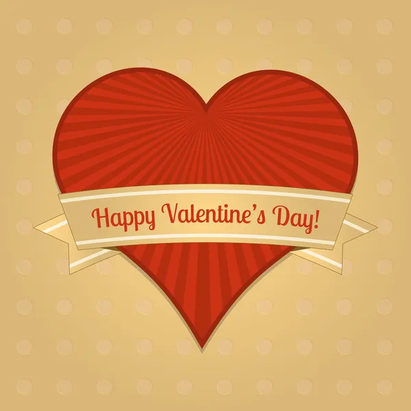 Tarjeta Vectorial Para Día San Valentín — Vector de stock