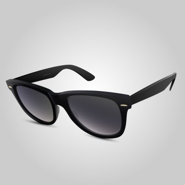 Vector illustration of a black sunglasses. clipart