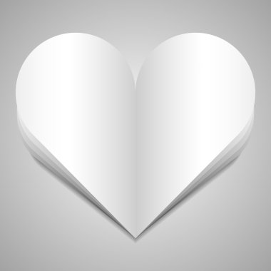 Paper heart. Vector illustration. clipart