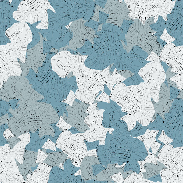 Vector background with dresses.