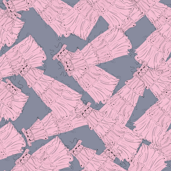 Vector background with dresses.