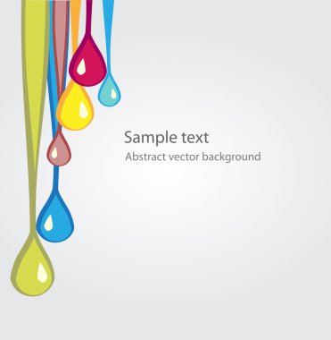 Vector background with colored drops. clipart