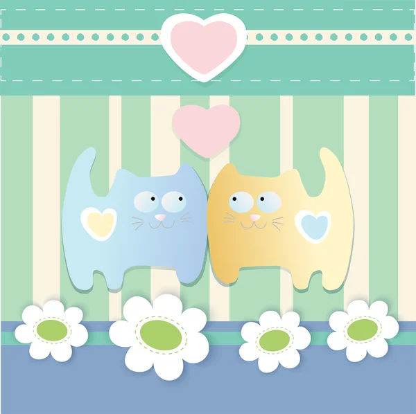 Vector Cute Background Cats Royalty Free Stock Vectors