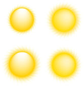 Vektor-Sonnensymbole. Sonnensammlung