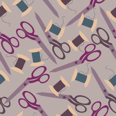 Vector sewing background. Vector illustration. clipart