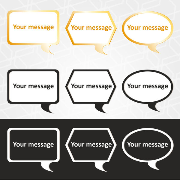 Пузырьки речи готовы. векторная иллюстрация.