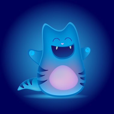 Cute Cartoon Cat Vector