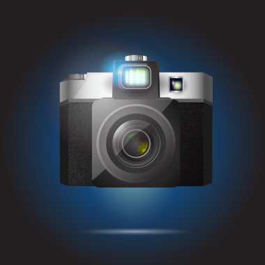 Vector illustration of retro camera clipart