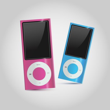 Modern mp4 players. Vector illustration. clipart