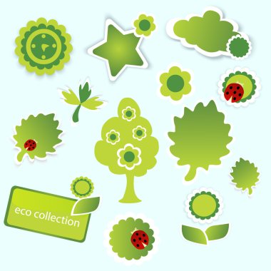 Eco collection. Vector illustration. clipart