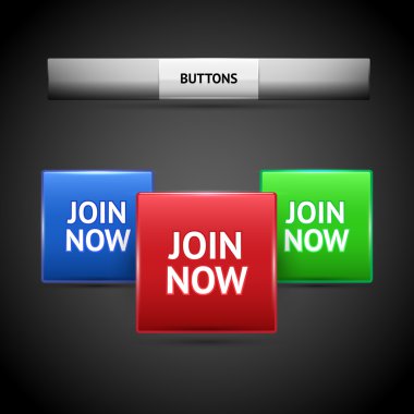 Join now button collection clipart
