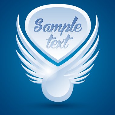 Winged background. Vector illustration. clipart