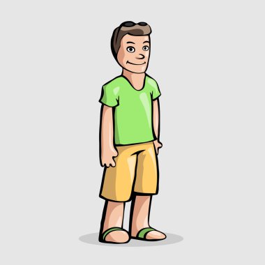 Vector illustration of a cartoon man. clipart