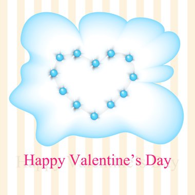 Vector greeting card for Valentine's day. clipart