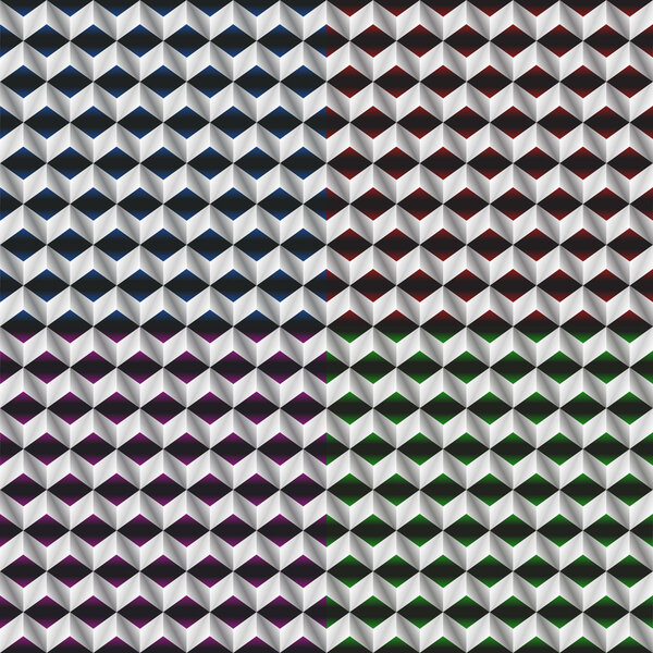 Monochrome cubes background. Vector illustration.