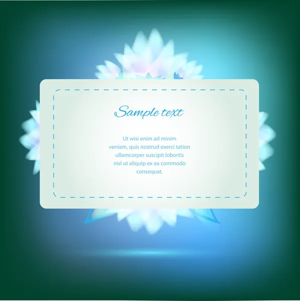 Carte Invitation Sur Fond Vert Avec Des Fleurs Colorées — Image vectorielle