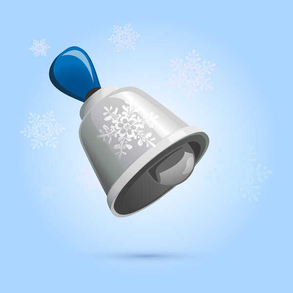 Christmas bell. Vector illustration.