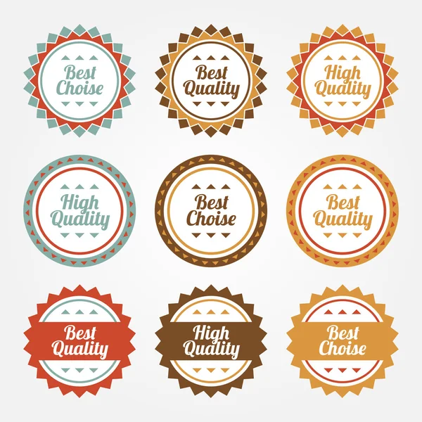 Collection Premium High Quality Labels — Stock Vector