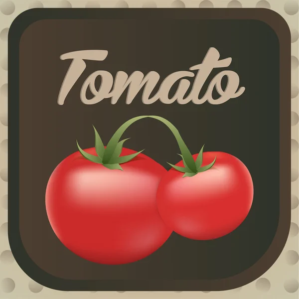 Tomato Label Design Vector Illustration — Stock Vector