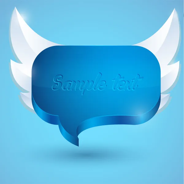 Abstract Glossy Speech Bubble Vector Illustration — Stock Vector