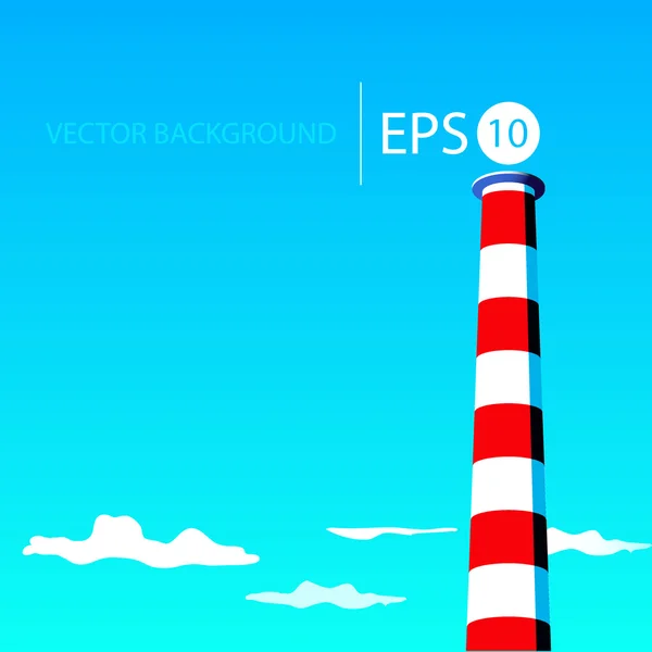 Maják Detailní Vektor Vektorové Ilustrace — Stockový vektor