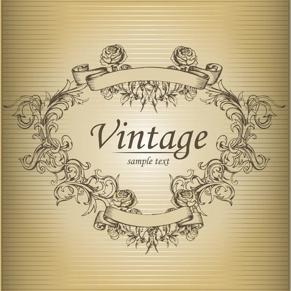 Vector Vintage Achtergrond Vectorillustratie — Stockvector