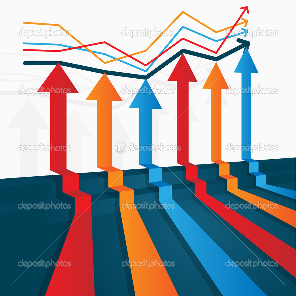 Colored arrows vector. Vector illustration.