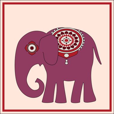 Vector background with elephant. clipart