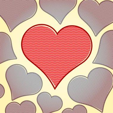 Vector background with hearts clipart