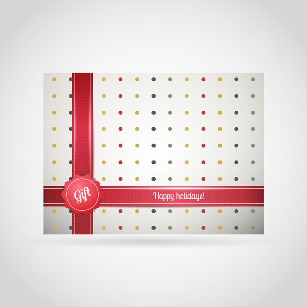 Vector background with gift box.