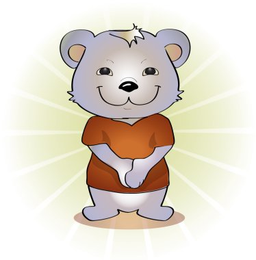 Vector illustration of cute bear. clipart