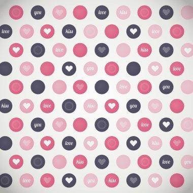 Vector background with hearts.