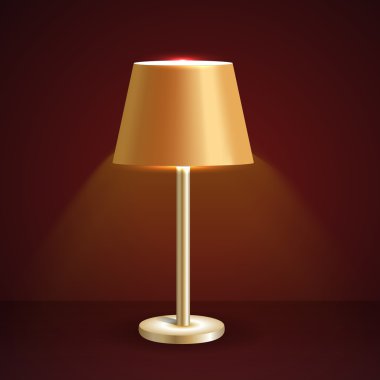 Vector table lamp. Vector illustration. clipart