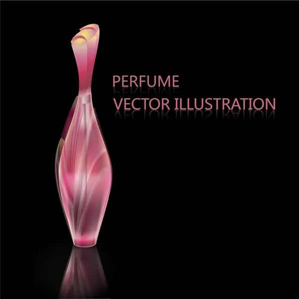 Fondo Vectorial Con Frasco Perfume Rosa — Vector de stock