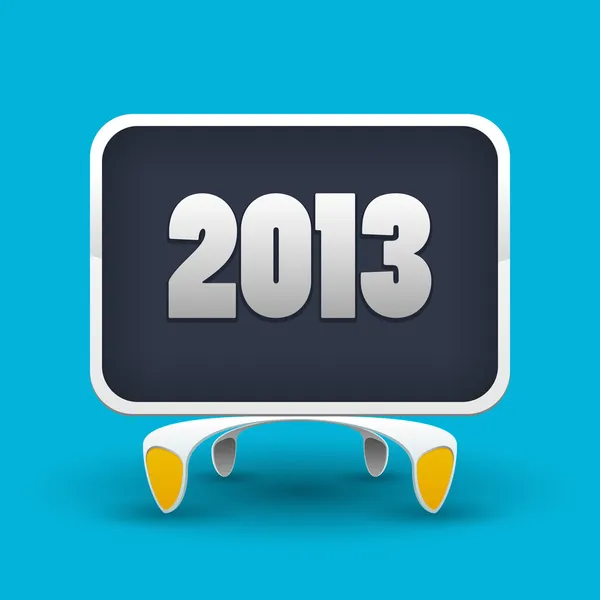 Scheda Vettoriale Con Numero Nuovo Anno 2013 — Vettoriale Stock