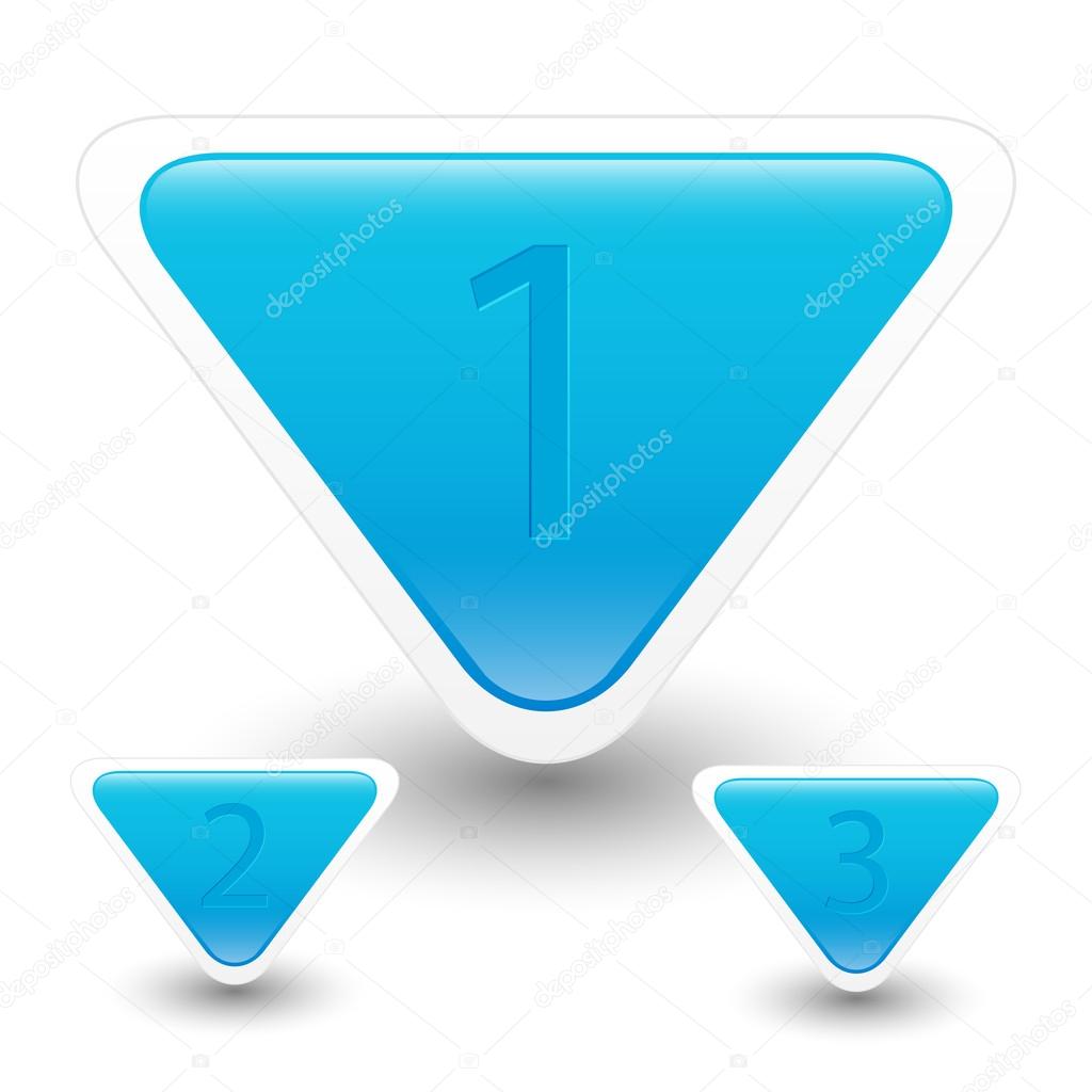 Blue buttons with numbers.