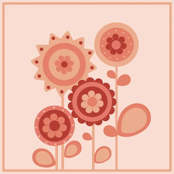 Vector Achtergrond Met Bloemen — Stockvector