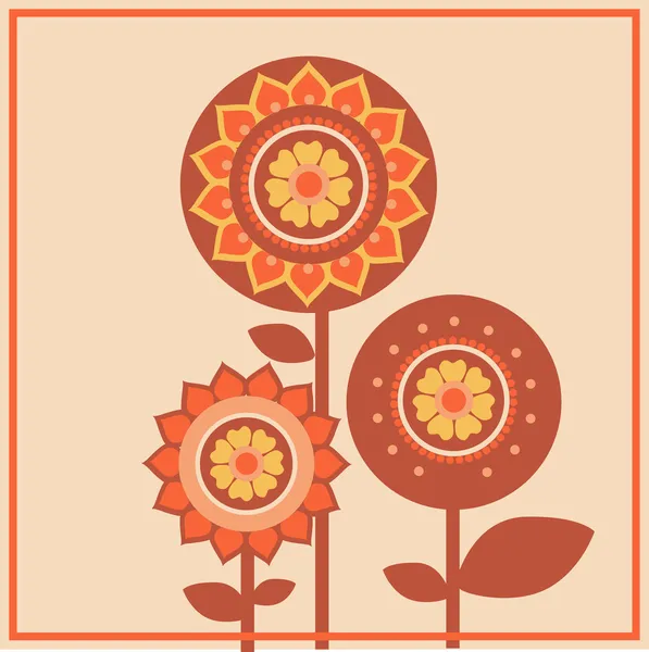 Vector Fondo Con Flores — Archivo Imágenes Vectoriales