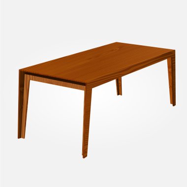 Vector wooden table. Vector illustration. clipart