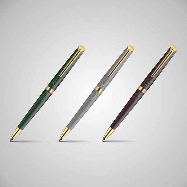 Vector illustration of three pens.