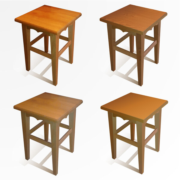 Векторный набор деревянных стульев. Векторная иллюстрация
.