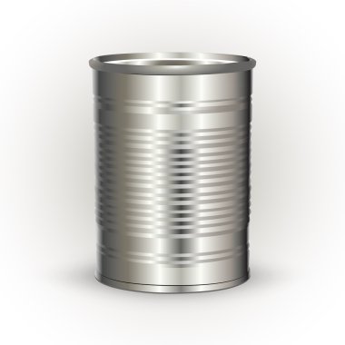 Vector illustration of a tin can. clipart