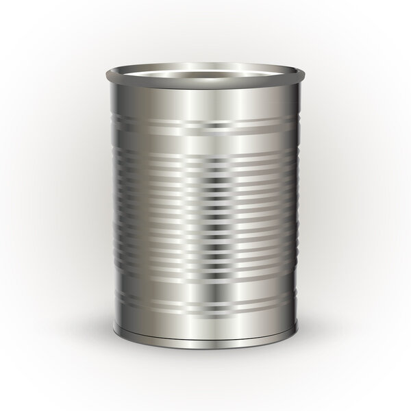 Vector illustration of a tin can.